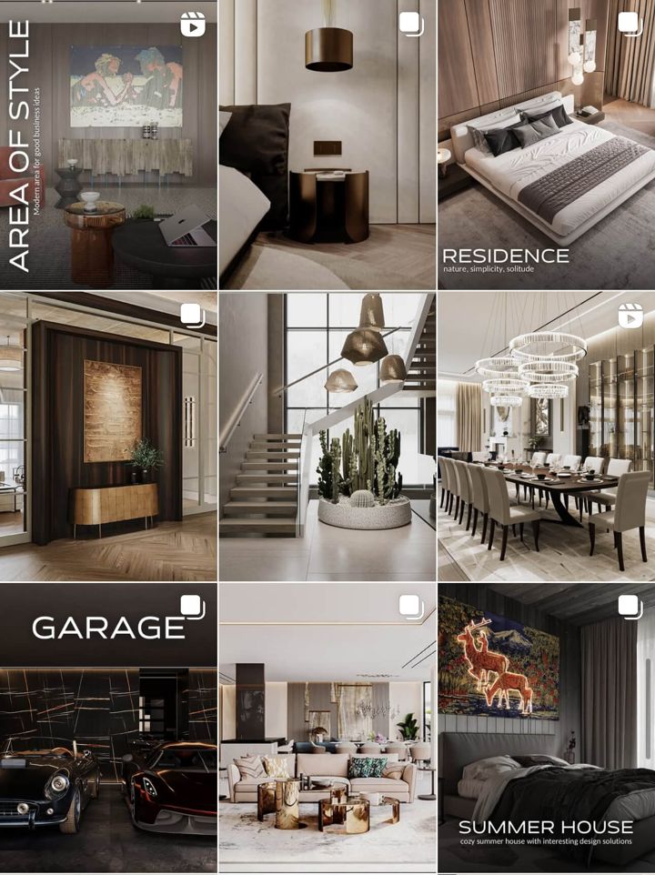 Andrii Medvid — architecture and interior design Instagram feed